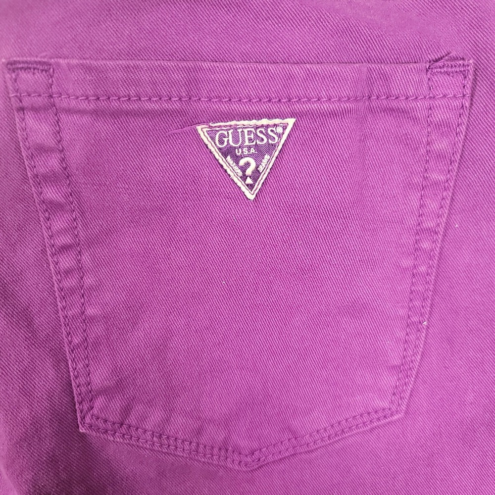Guess Brittney Cropped‎ Pants Purple Denim Women's Size 30